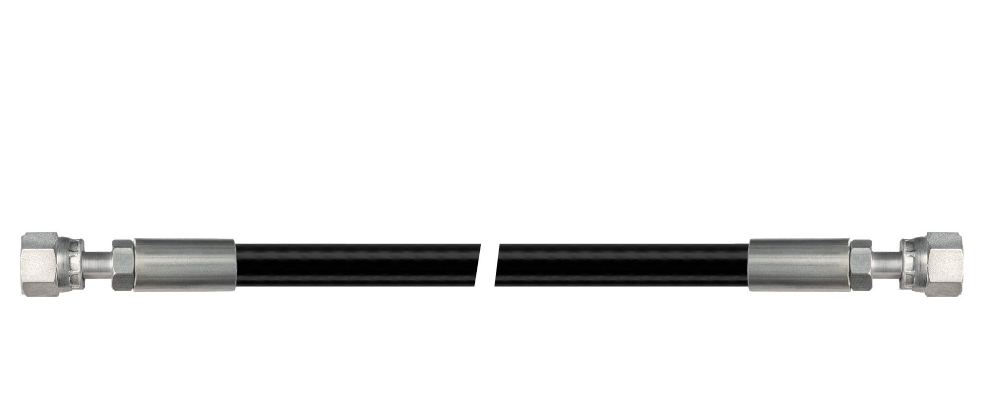Quadra HPSteel straight female to straight female hose assembly with XXX length dimension